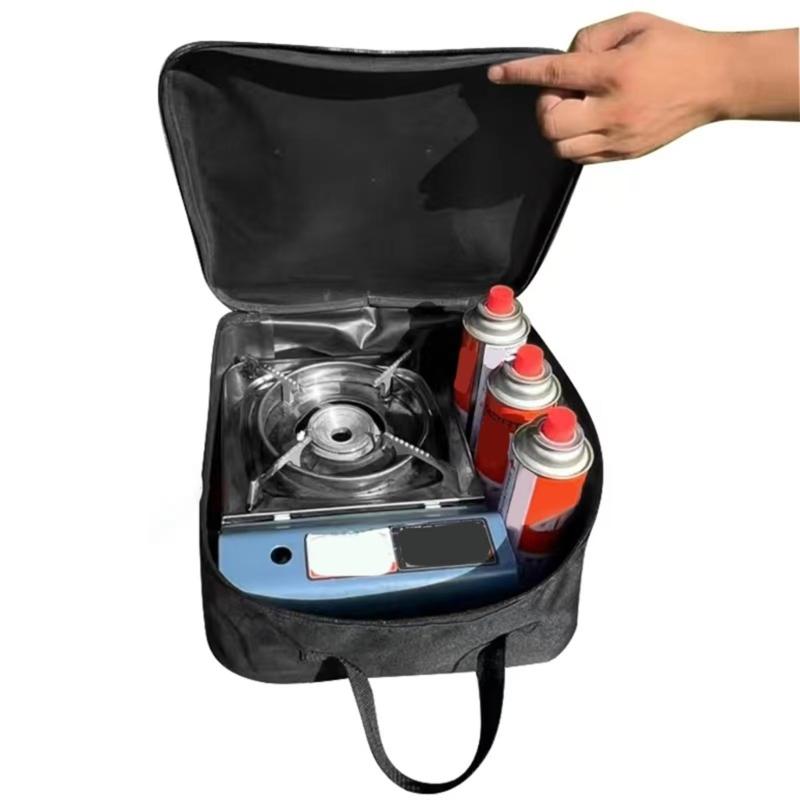 Portable Cooking Stove Storage Bag Durable Fabric Featuring Waterproof Liner for Campings and Hiking Adventures