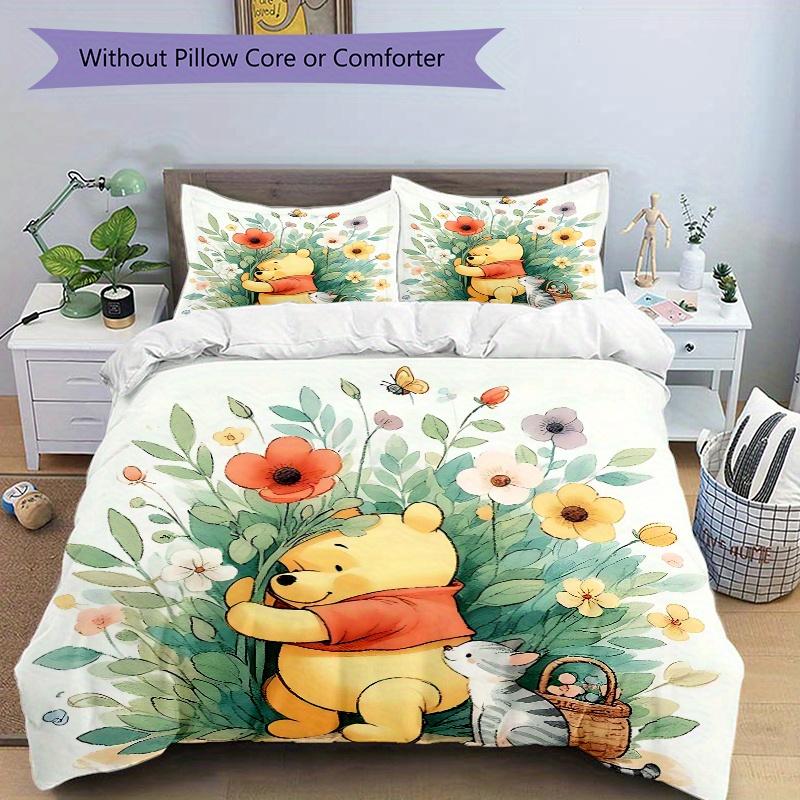 Set Biancheria da Letto Winnie the Pooh 3 Pezzi, Include 1 Copripiumino e 2 Federe, Senza Imbottitura, Morbido e Confortevole per Camera da Letto di Casa B099
