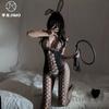 Sex Underwear Tear Play * Hollow Sexy Perspective Mesh Clothes Hanging Neck Temptation Thin Women Open Onesie