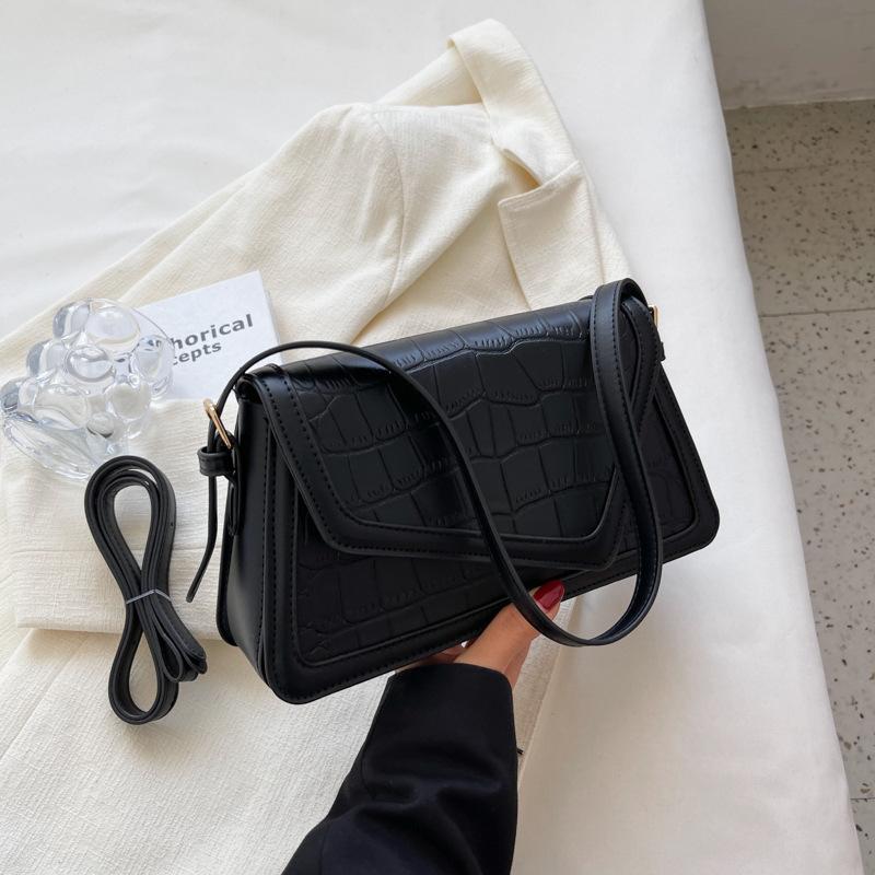 New Fashion Simple Niche Design Contrasting Color Flip Bag Versatile Shoulder Messenger Women's Bag