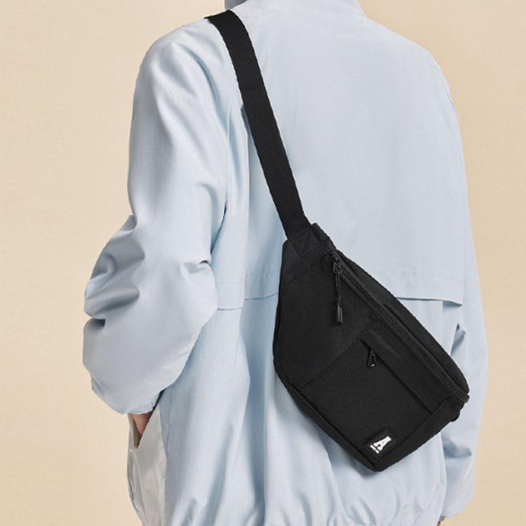 New Anta Canvas Shoulder Bag, Crossbody Bag, Canvas Bag, Sling Bag, Fanny Pack Regular Unisex Basic Black 992358141R-1