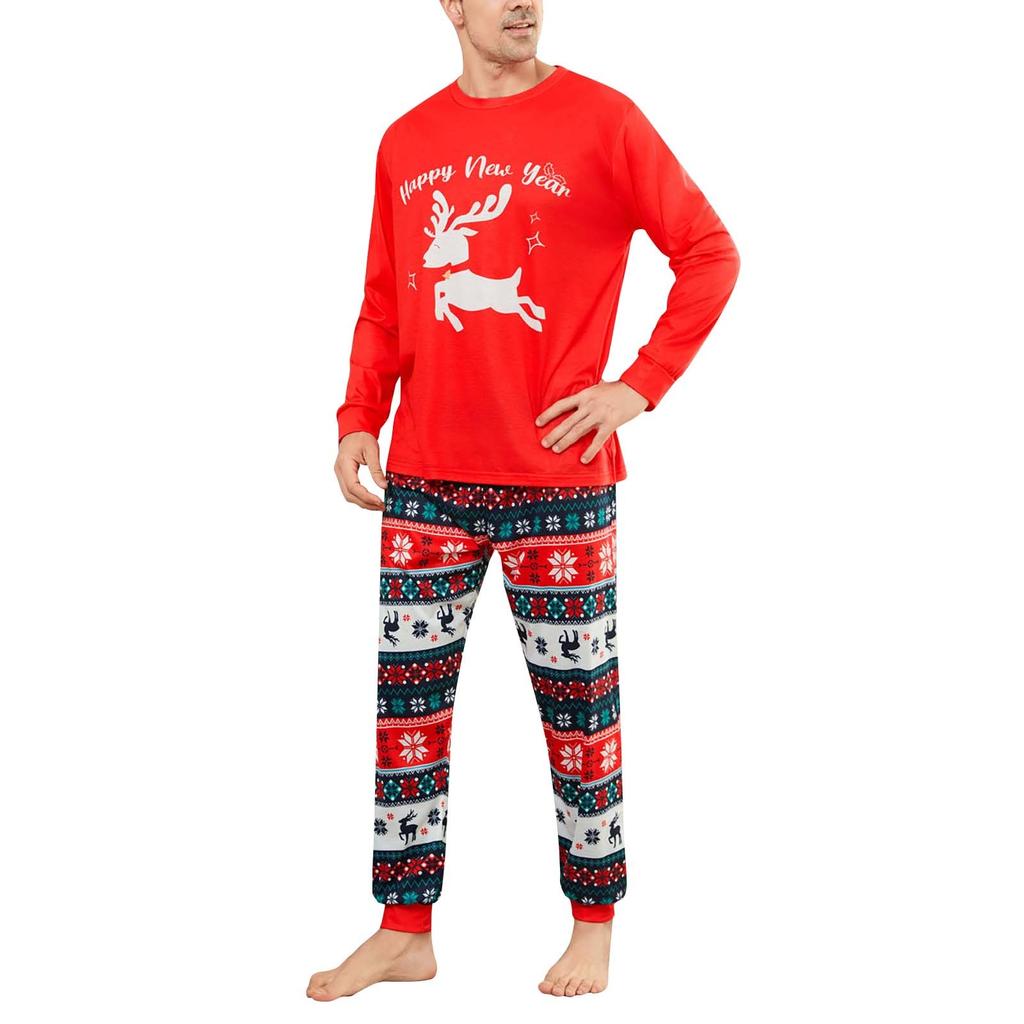 Christmas Parent Child Family Set Home Furnishings Christmas Pajamas Two Piece Set