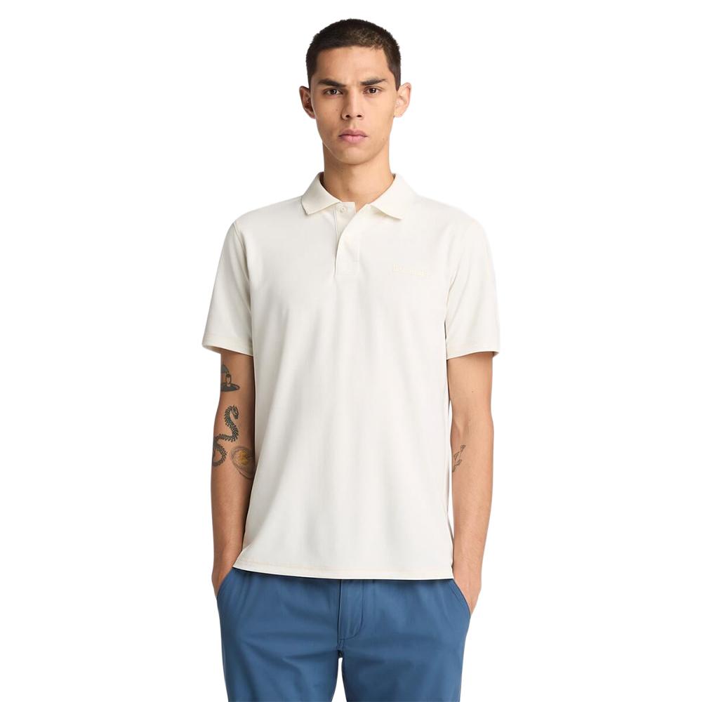 TIMBERLAND Men'S Granite Lake Short Sleeve Polo Shirt White_Tb0A5Qhjcm91
