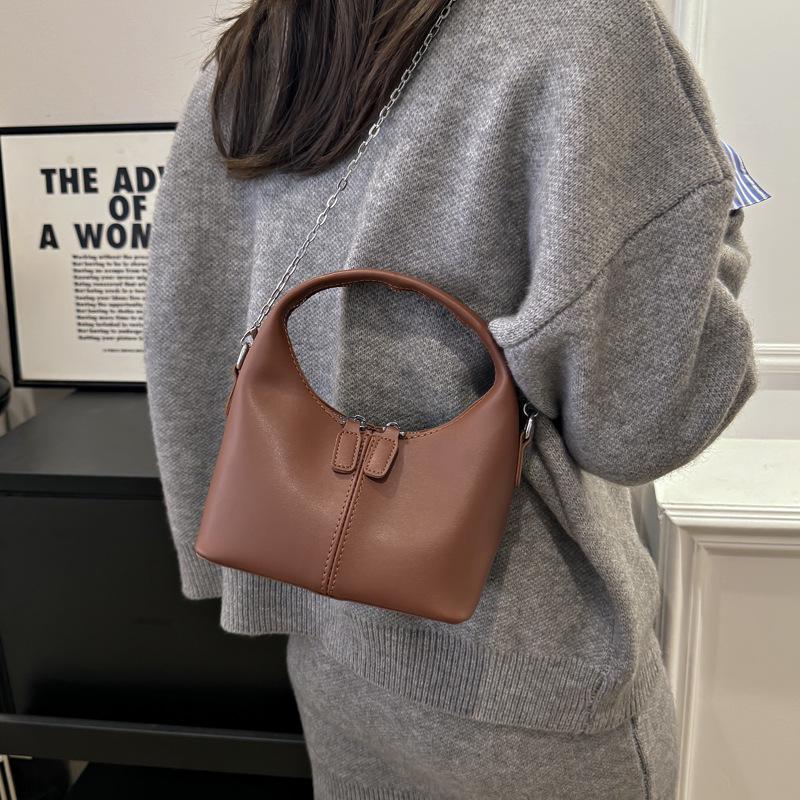 Knödel Damenhandtasche aus weichem Leder 2025: Neue Schlichte Mode, Große Kapazität, Kleine Größe