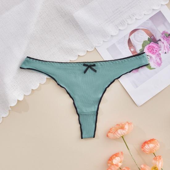 Women's Thong Seamless Low Rise Cotton Underwear Sexy Ruffle Hem Bikini Panties Ladies Breathable Briefs