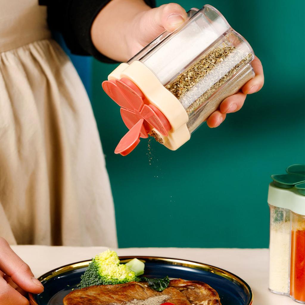 Contenitori per Spezie da Viaggio 5 in 1 Ermetici Contenitori per Condimenti da Viaggio Scatola Portatile per Condimenti da Campeggio per Barbecue Picnic