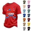 Men's Loose Fit Casual Short Sleeve T-Shirt Labor Day Graphic Print Crew Neck Comfortable Top