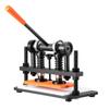 Leather Cutting Machine, 10.2 x 4.7 in Embossing Plate Manual Die Cutter, 0.47 in Pressure Stroke Leather Embossing Machine, Dual Guide Shafts Die Cut
