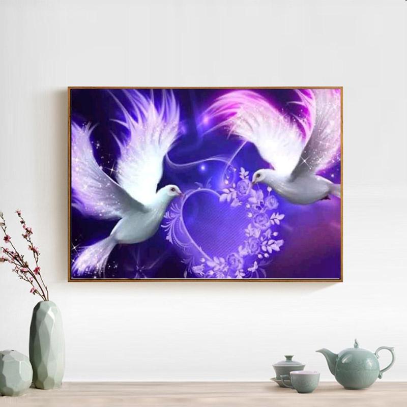 huacan 5D Diamond Painting Full Drill DIY Flying Bird Embroidery Cross Stitch Kits