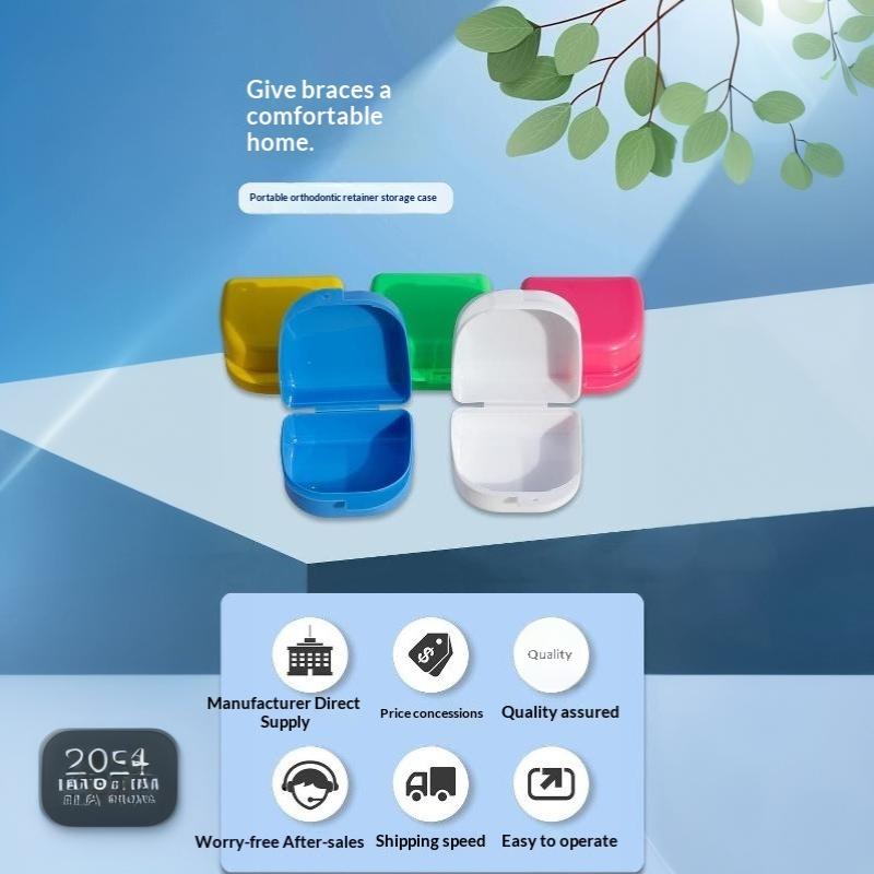 Portable Plastic Denture Box Custom Logo Multi Color For Dental Clinics Home Use