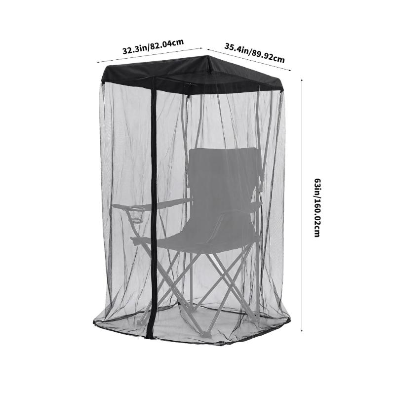 Outdoor Folding Chair Mosquitoes Net Portables Chair Canopies Breathable Mosquitoes Tent For Camping And Fishing