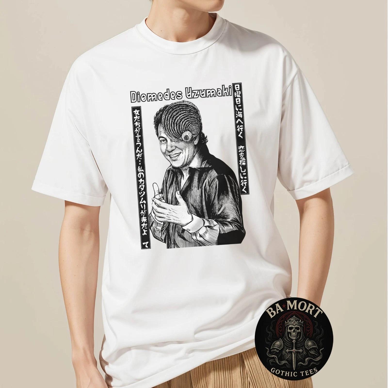 

Мужская футболка Хлопковая футболка Мужские футболки Топ в стиле манги Узумаки Спиральный Человек XL