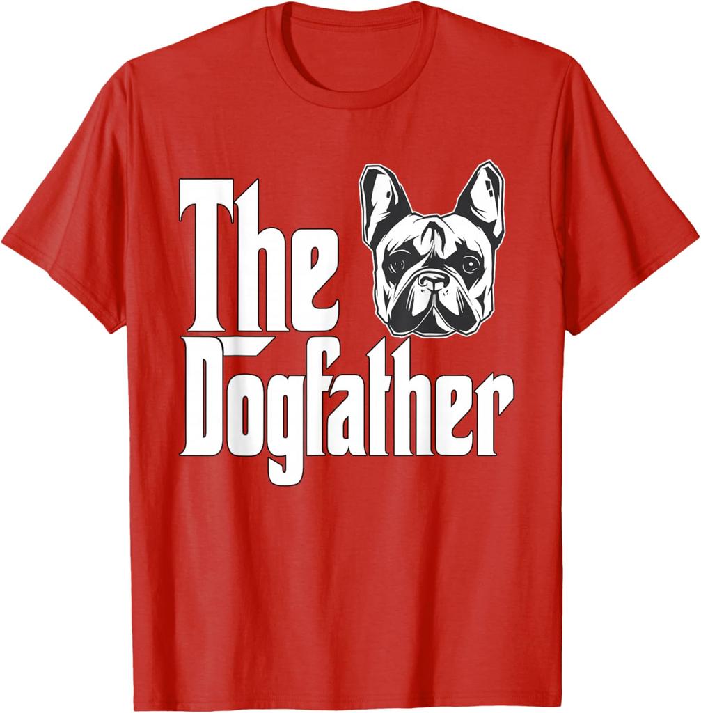 The Dogfather French Bulldog Graphic Tee Mens Casual Breathable Short Sleeve TShirt