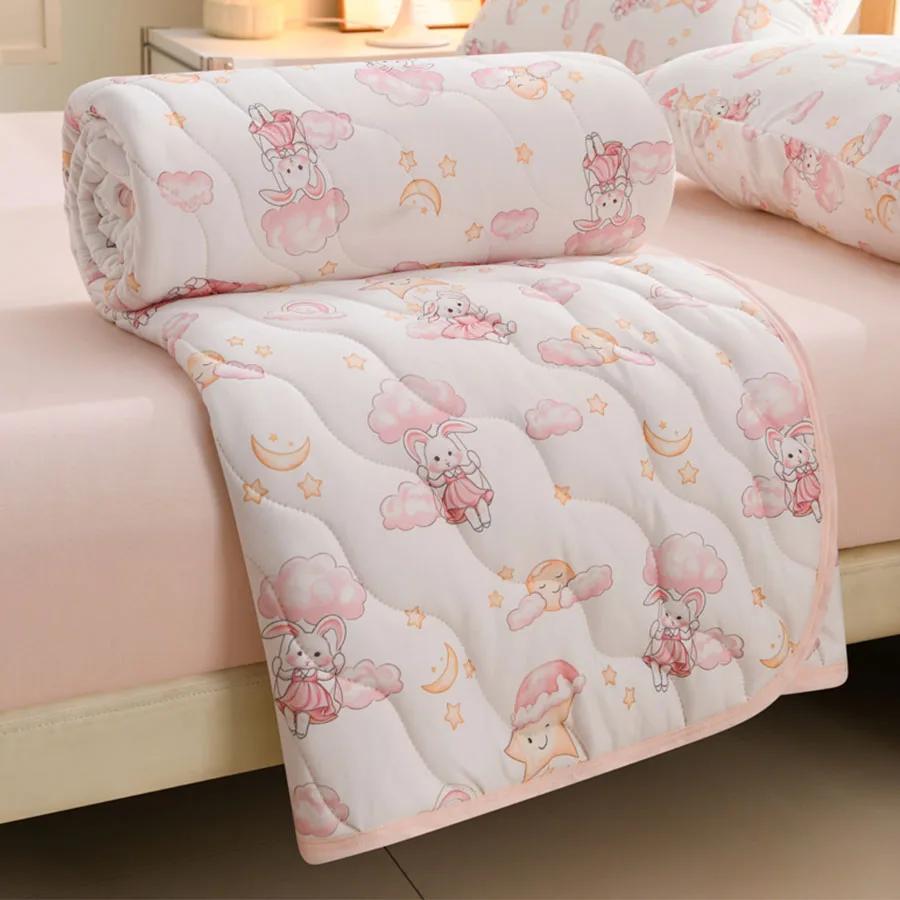 Summer Quilted Quilt, New Floral Single And Double Person Soft, Skin-Friendly, Breathable And Comfortable Air Conditioning Quilt