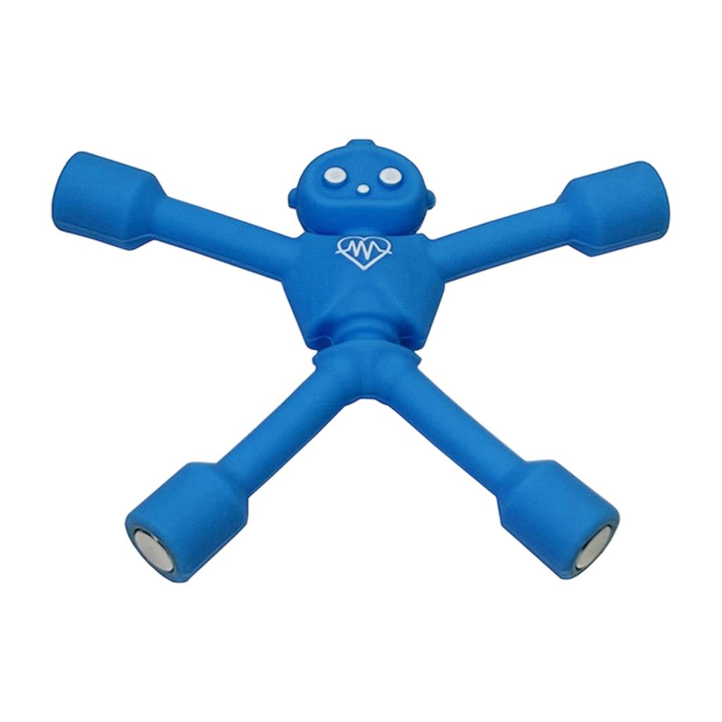 Silicone Magnetic Figure Flexible Robot Shape Strong Magnets for Refrigerator Whiteboard Office Use and Home Organization