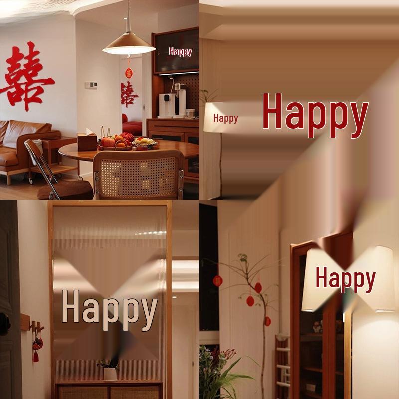Double Happiness Stickers for Wedding Room Decoration - Perfect for Bride and Groom's Living Room or Bedroom.