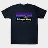 Herren Schwarzes Print-T-Shirt Bikepacking No-Cut Transferpapier Druck Baumwoll-T-Shirt