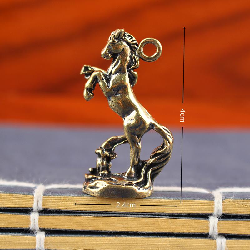 

1 шт. Медный брелок Фэн-шуй Богатство 2026 год Лошади по китайскому зодиаку Счастливый брелок Женский Мужской Подвеска-шарм для сумки Ювелирное украшение Подарок A1