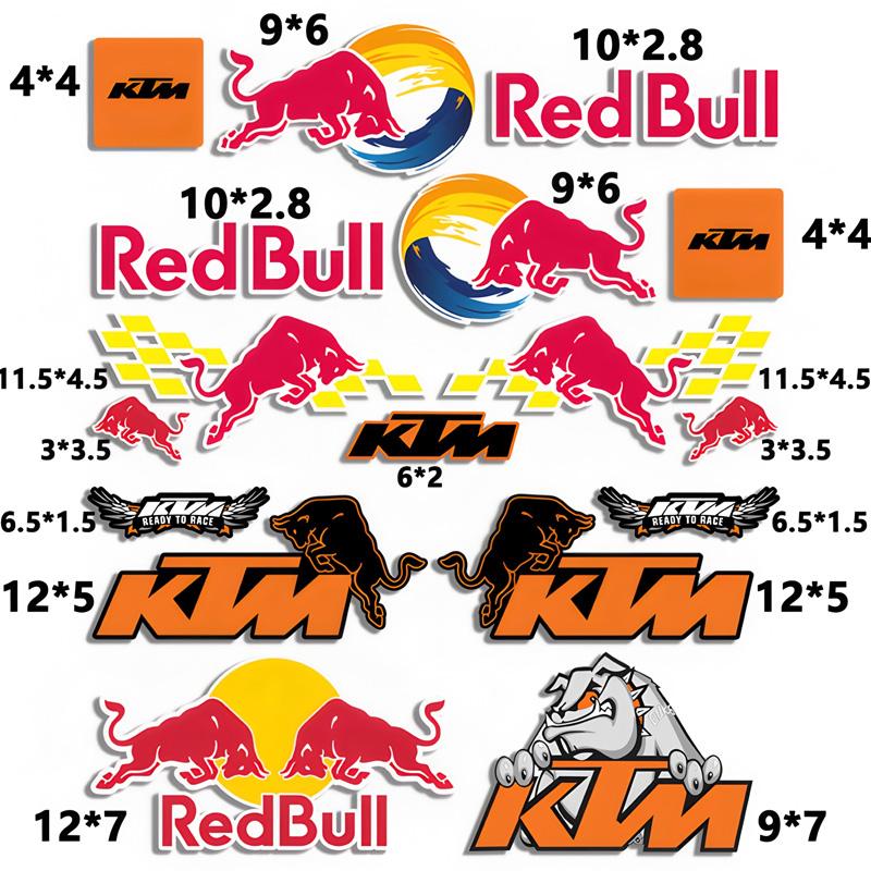 Motorcycle Stickers, Red Bull Events Sponsored Stickers, Plastic Helmet, Car Body, Homemade Decorative Waterproof Sunscreen Stickers Tank