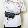 Trendy Punk Women's Leather Waist Bag with Chain - Versatile Phone and Accessory Holder