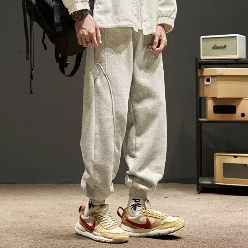 Scimitar Casual Pants Men's Spring Wide-footed Loose Sweatpants High-end Casual Boys Trousers
