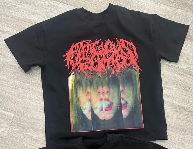 

Харадзюку Ретро Drolandmiller Принт Лица Готический Стиль Графические Футболки Мужские Женские Футболка Уличная Одежда Y2k Топы Мужская Одежда Футболка 3XL