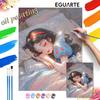 Digital Oil Painting Snow White Sleeping Princess Art Handmade Diy Gift Home Decoration