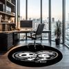 The Nightmare Before Christmas Printed Round Rug Carpet Chair Rug Area Rug Entryway Doormats,for Office Chair Living Room Bedroom Kitchen Room.