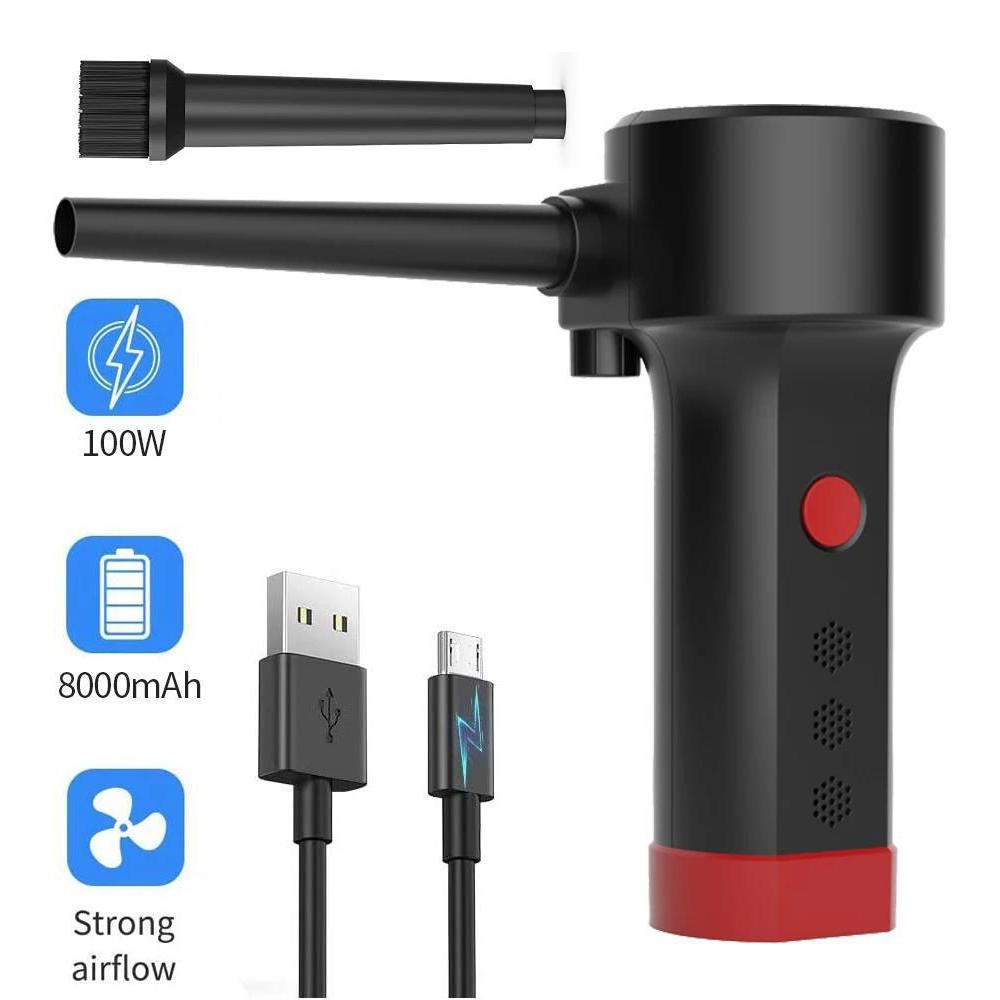 

Пылесос со сжатым воздухом для клавиатуры, электрическая воздуходувка, чистка компьютера, беспроводной очиститель пыли для ПК, крошки для автомобиля