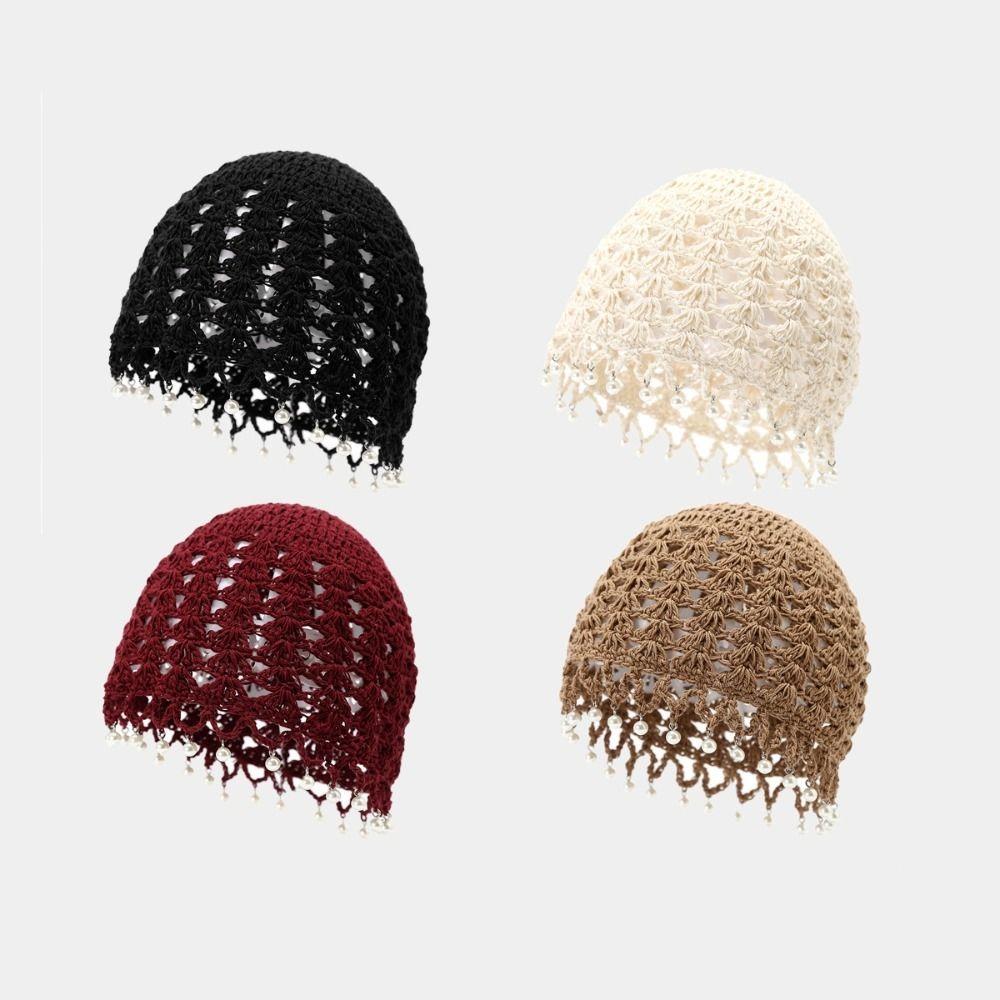 Sweet Knit Beanies Bohemian Style Weave Cap Vintage Crochet Hollow Knitted Hat  Girls