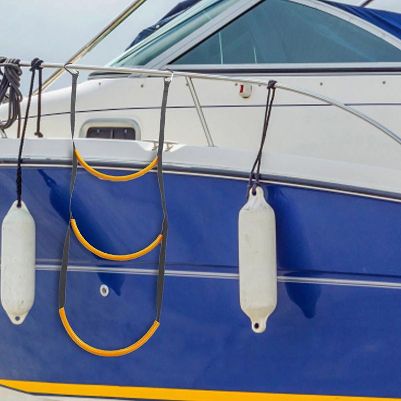 For Iatable Boat Kayak Motorboat Canoeing Auxiliary Ladder Safe Reliable Rubber Boat Pure Nylon Belt Ladder Rope Ladder