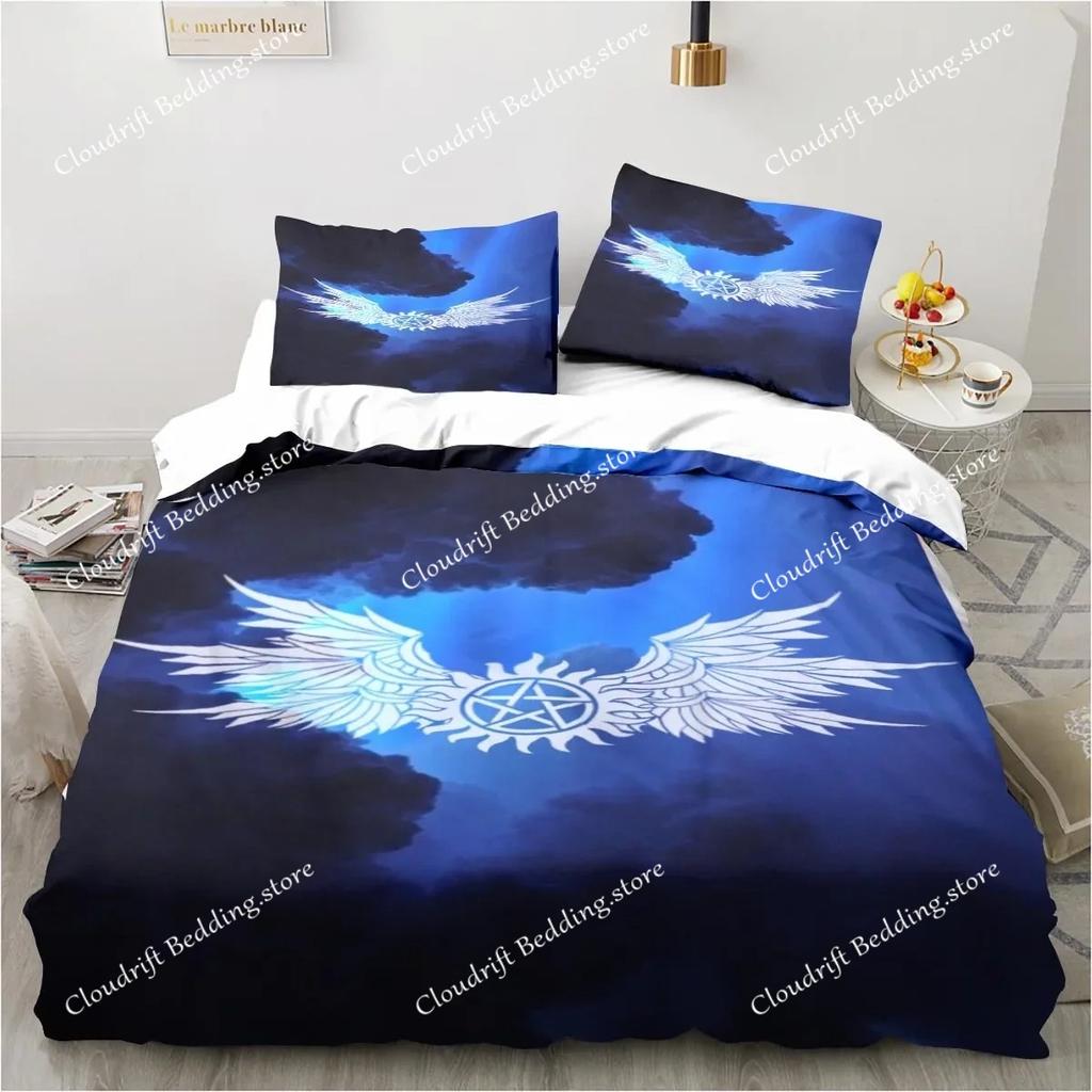 TV Series Supernatural Bedding Sets Single Twin Full Queen King Size Bed Linen Kids Girls Bedroom Decor Cartoon Duvet Cover Set
