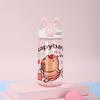 500ML Kapibala Cup Clear Portable Flip-top Water Bottle Leak Cute Plastic Proof Outdoor For Kid X8G9