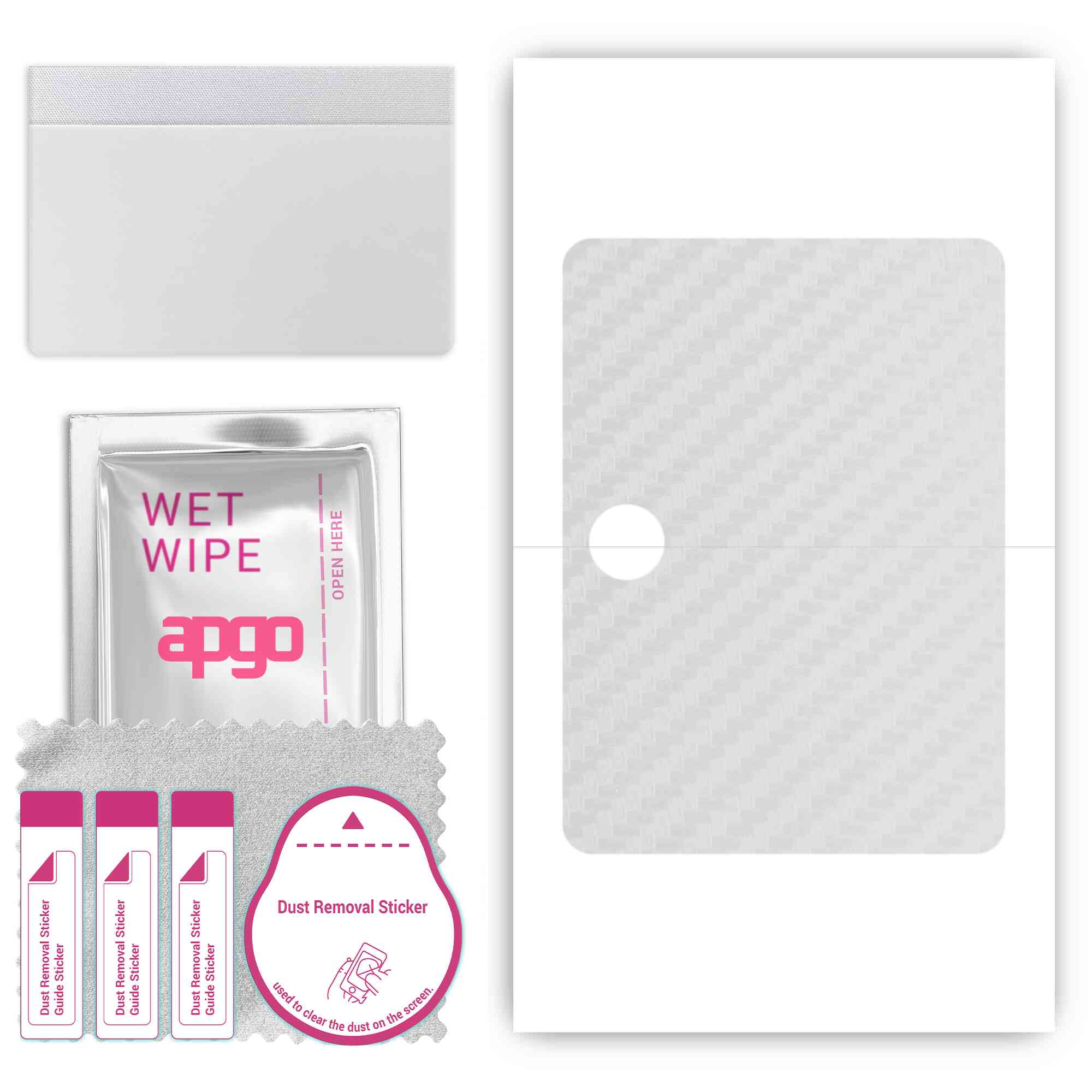 

apgo Protective Skin Sticker for the back compatible with Oppo Pad 2, Wrap Film, Foil, Vinyl - Pattern Transparent Carbon