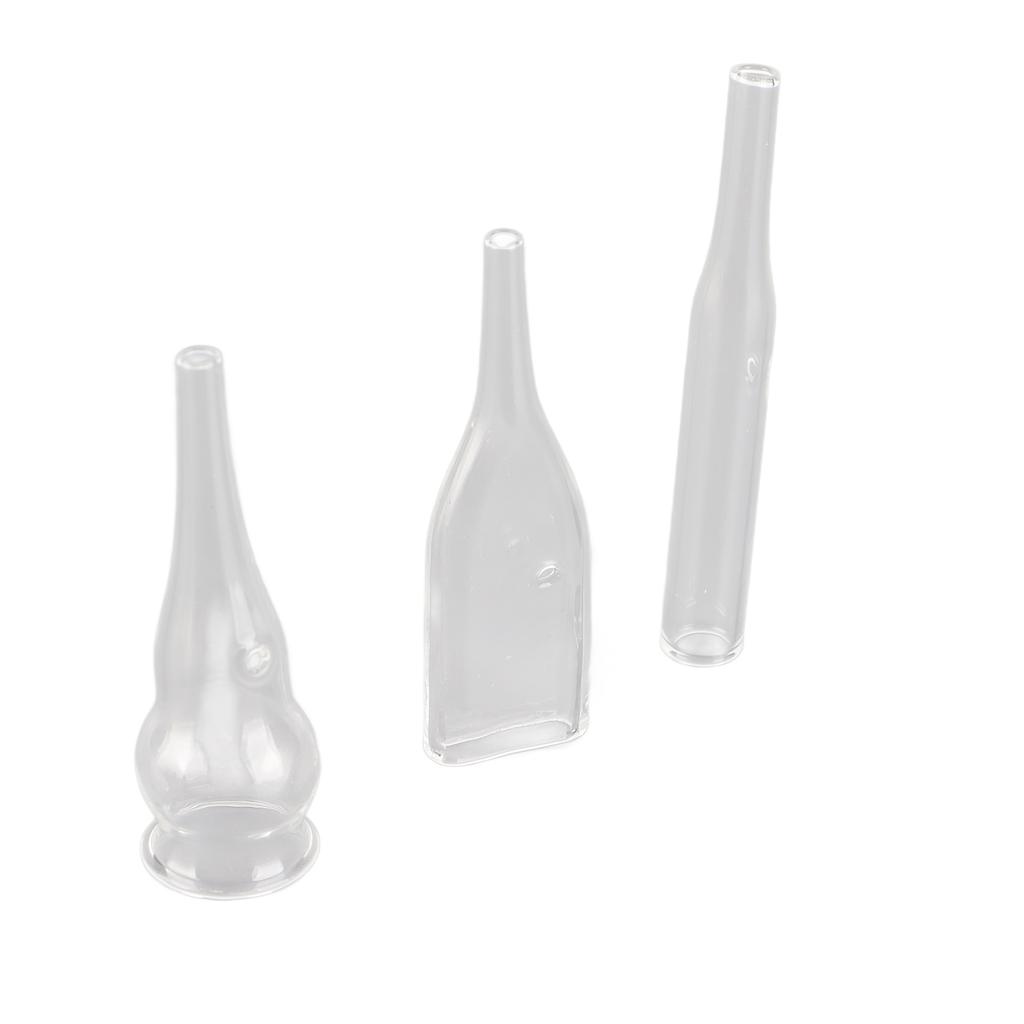 3PCSCelsiusSet Glass Pipes for Blackhead Removal Face Cleanser Beauty Machine Vacuum Accessories