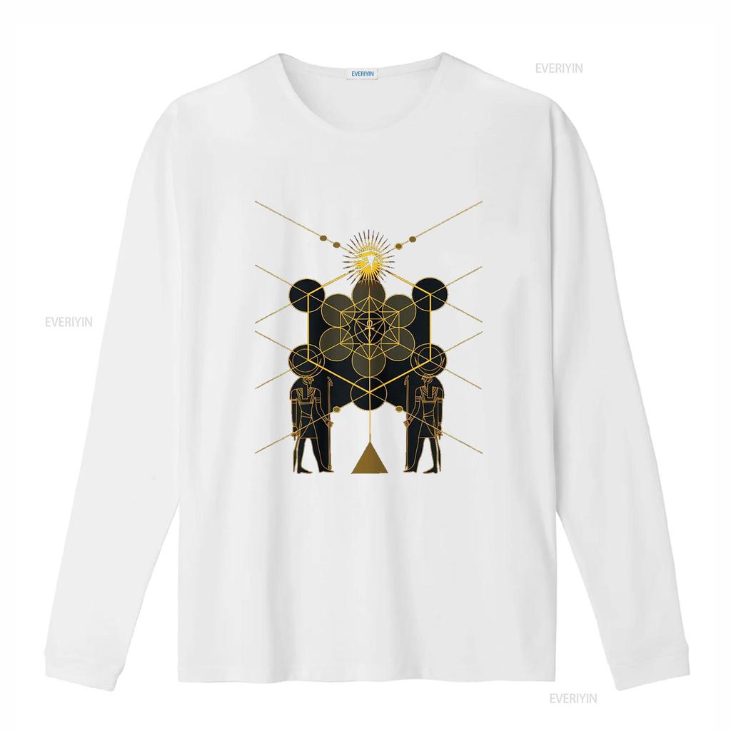 Sacred Geometry Science Egyptian HORUS HERU T Shirt Vintage Washed Homme Top For Everyday Wear Unisex Casual Slightly Stretched