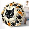 1pc Black Cat and Pumpkin Ideas Automatic 3-Fold Umbrella Design, Cute Cartoon Pattern, Portable Outdoor Umbrella, Perfect, Holiday Gift for Disn