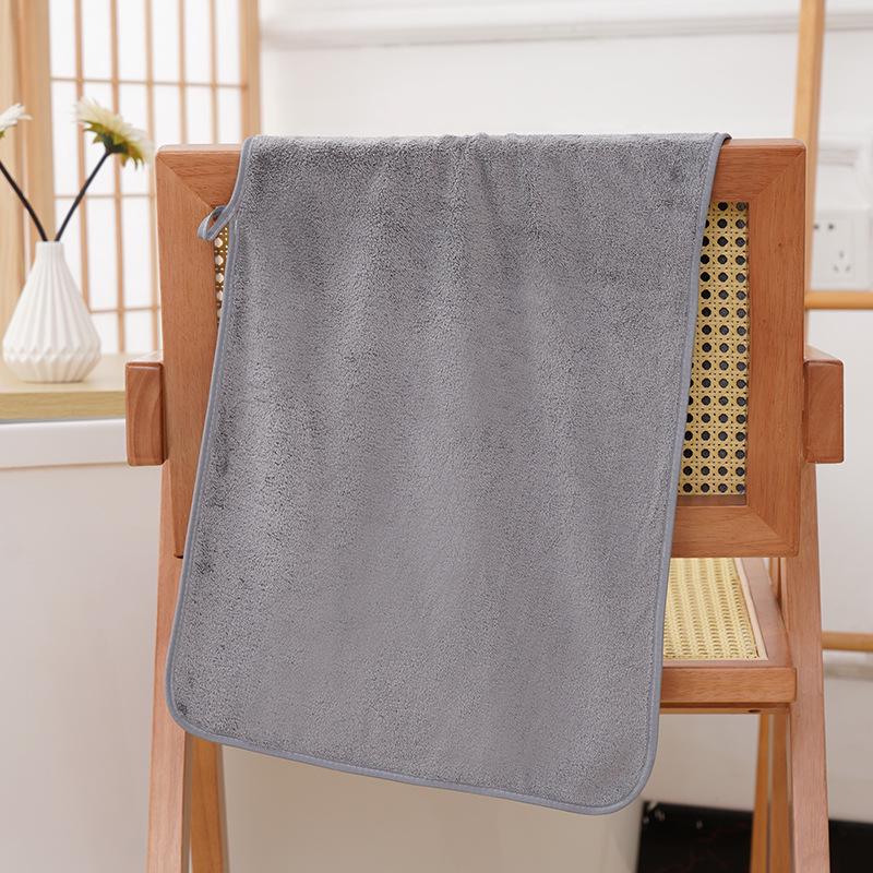 

High-Density Coral Fleece Towel: Soft, Absorbent Face Towel for Home, Salon & Barber Shop. 35*75 серый