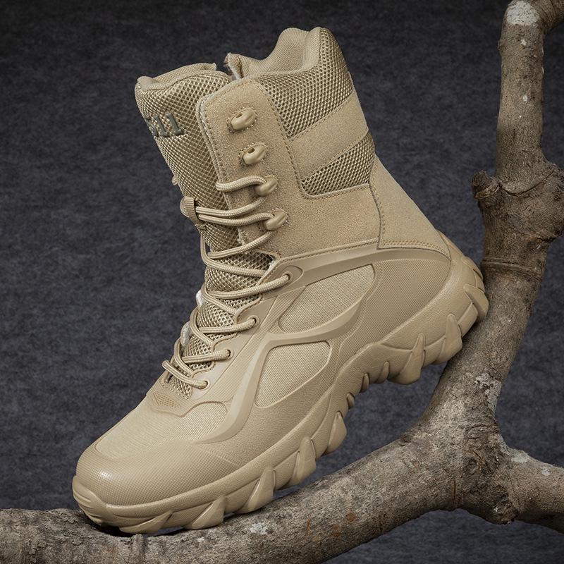 

Cross48 Men s Large Military Hiking & Combat Boots - Desert Wear-Resistant Outdoor Footwear 47 пісочний