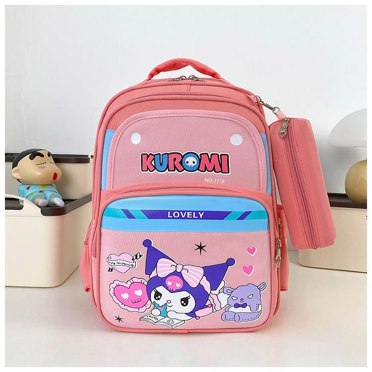 Adorable Cartoon Character Backpack For Kids In Kindergarten And Primary School ярко-розовый