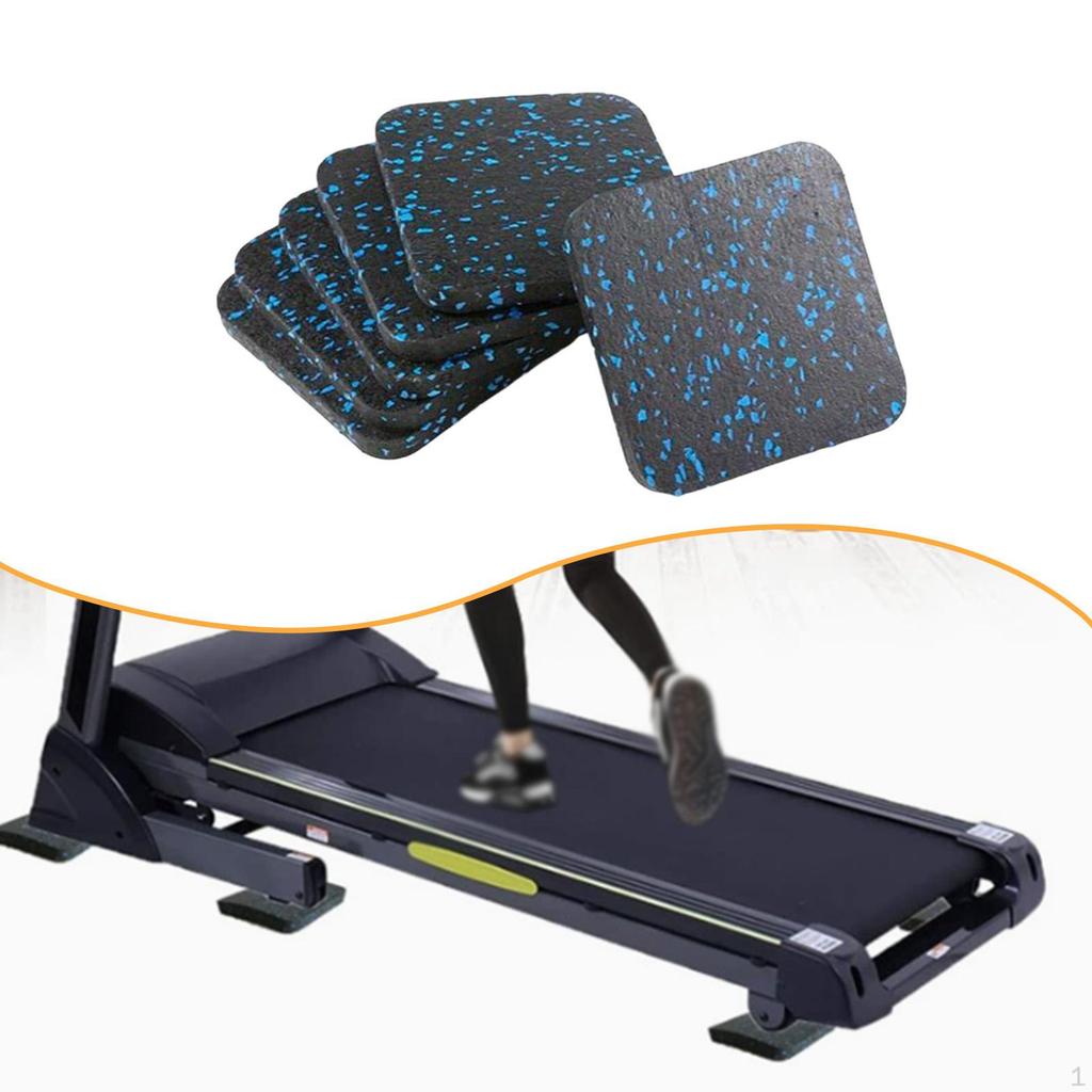 6 Anti-vibration Running Mats, Rubber Pads for Exercise Equipment, Static Pads.