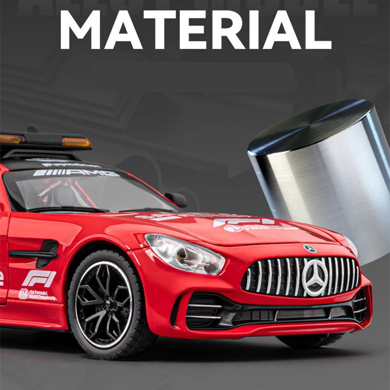 1/24 Benzs-GT GTR Legierung Sport Safety Car Modell Druckguss Metall Rennen Medizinische Rettungsfahrzeuge Automodell Sound Licht Kinder Spielzeug Geschenk