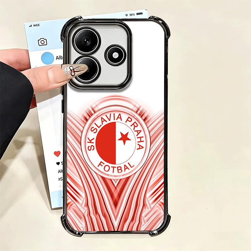 Sk Slavia Praha Czech Republic Soft Phone Case For Xiaomi Poco X7 X8 Pro Max X6 X5 X3 F8 Ultra F7 M8 M7 M5S Redmi 15C 15A 15 14C
