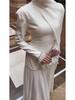 Elegant European Long Sleeve Retro Dress 2026