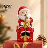 Singing Santa Claus Decoration Christmas Figurine,Cartoon Saxophone Resin Festive Decor Statue, Sitting Desktop