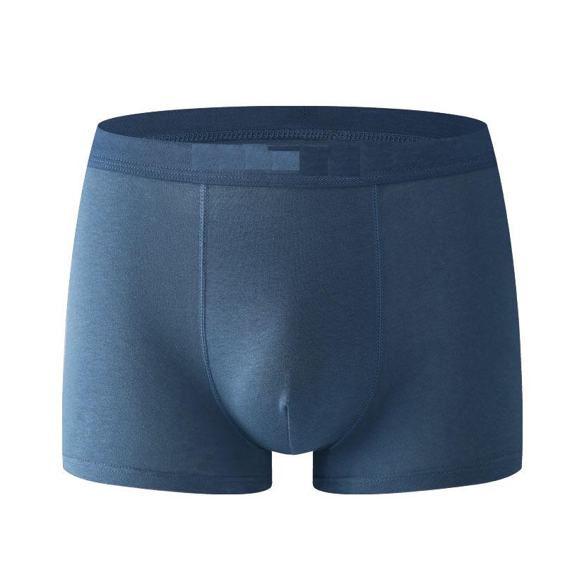 Men's Seamless Mid-Rise Cotton Boxer Briefs - Breathable, Solid Colors, Plus Size