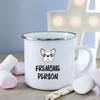 French Bulldog Print Enamel Mug Creative Coffee Cups Drinks Dessert Breakfast Milk Cup Vintage Mugs Handle Drinkware Best Gifts