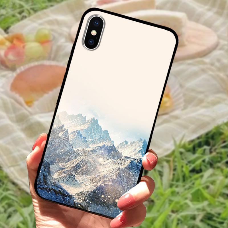 For Apple iPhone XS Soft Case X XR TPU Silicone Phone Back Cover For iPhone XS Max Fashion Printed Covers Case Protective Fundas
