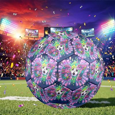 1pc Graffiti Soccer Ball Soccer Ball Size 5, Suitable for Practice Matches/Training, Ideal for Indoor and Outdoor Sports. C6304