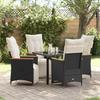 VidaXL 5-Piece Garden Dining Set with Cushions In Black Poly Rattan 3379612